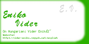 eniko vider business card